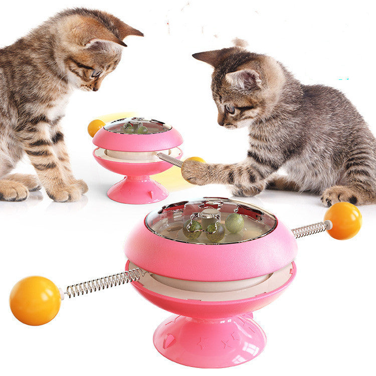 Rotatable Cat Toys Supplies With Catnip Interactive Training